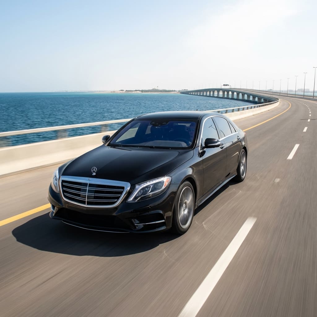 Relaxed Professional in Luxury Taxi